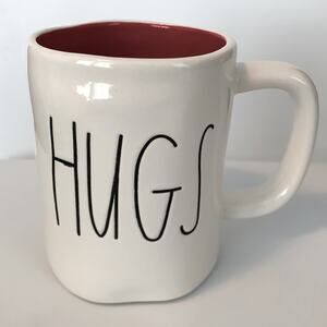 Rae Dunn HUGS KISSES Coffee Mug Cup Artisan Collection